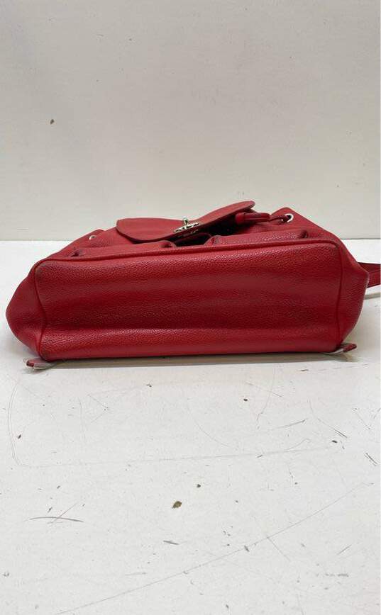 Couch Pebble Leather Turnlock Mini Backpack Red image number 3