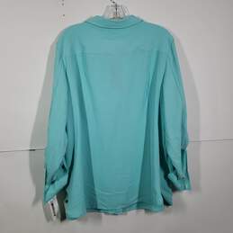 NWT Womens Collared Long Sleeve Chest Pocket Button-Up Shirt Size XXL alternative image