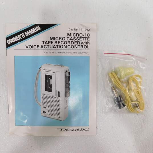 Vintage Realistic Micro 18 Voice-Actuated Micro Cassette Recorder IOB image number 6