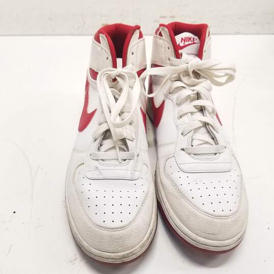 Nike Big Nike High White, Gym Red Sneakers 336608-160 Size 10.5 image number 4