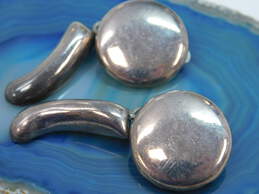 VNTG 925 Taxco Mexico Modernist Geometric Clip Earrings