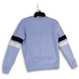 Womens Blue Crew Neck Long Sleeve Pullover Sweatshirt Size Small alternative image