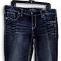 Womens Blue Denim Medium Wash 5-Pocket Design Bootcut Leg Jeans Size 34x33 image number 2