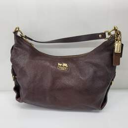 Coach Madison Hailey Brown Leather Satchel Bag 14304