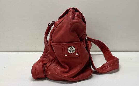 Marc By Marc Jacobs Soft Leather Turn Lock Bright Red Backpack image number 4
