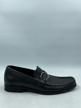Authentic Salvatore Ferragamo Black Buckle Loafers M 7D