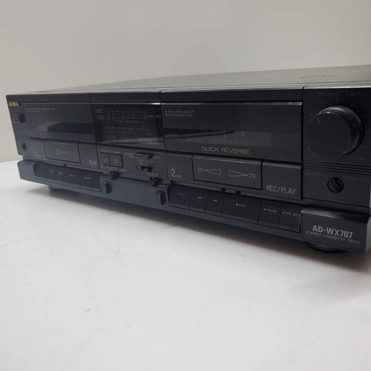 AIWA AD-WX707 Stereo Double Cassette Deck Auto Reverse - Untested image number 5