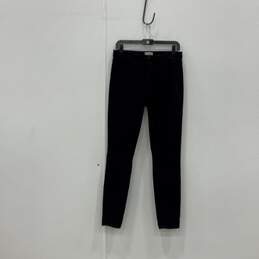 Womens Black Velvet Dark Wash 5-Pocket Design Skinny leg Jeans Size 27
