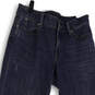 Womens Blue Medium Wash Denim Distressed Cuffed Skinny Leg Jeans Size 6P image number 3