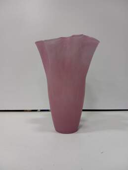 Vintage Pink Glass Flower Vase