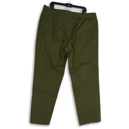 Ralph Lauren Womens Green Flat Front Zipper Pocket Ankle Pants Size 18 alternative image