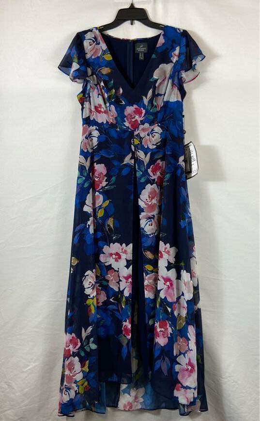Adriana Papell Blue Casual Dress - Size 8 image number 1