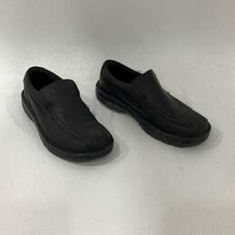 Mens Norfolk Black Leather Round Toe Slip On Industrial Loafer Shoes Size 9