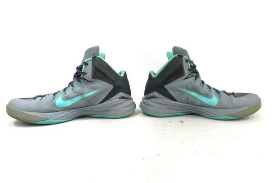 Nike 2014 Hyperdunk Magnet Grey Turquoise Men's Shoe Size 12 image number 6