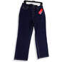 NWT Womens Blue Denim Classic Fit Dark Wash Straight Leg Jeans Size 12P image number 3