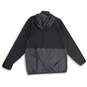 NWT Mens Black Long Sleeve Hooded Full-Zip Windbreaker Jacket Size XL image number 2