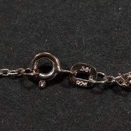 Bundle of 2 Sterling Silver Garnet Pendant Necklaces - 11.1g alternative image
