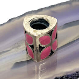 Designer Pandora S925 ALE Sterling Silver Pink Flower Stylish Beaded Charm
