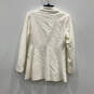 NWT Womens White Peak Lapel Single Breasted Two Button Blazer Size Small image number 2