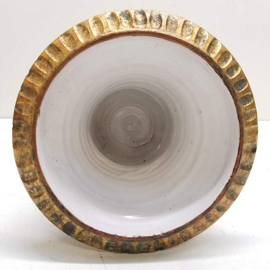 Vintage Gilded Italian Urn Footed Ceramic Planter 12 inch H image number 5