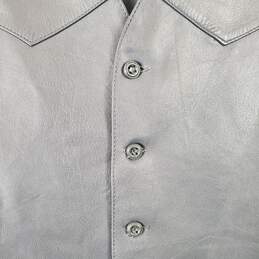 Phase 2 Men's Blue Leather Vest SZ XL alternative image