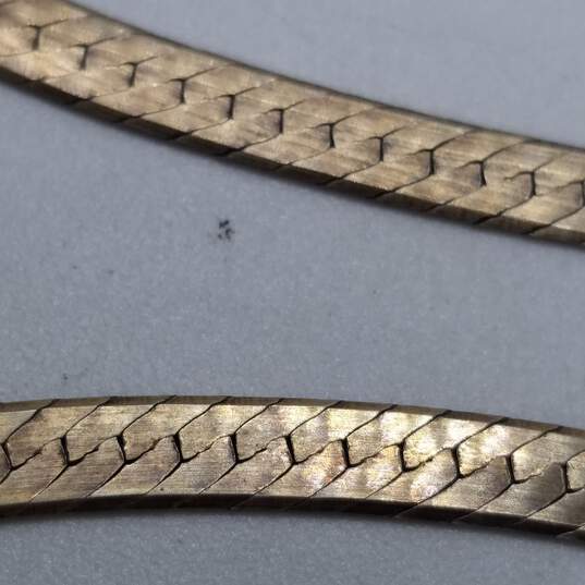 Italy Sterling Silver Herringbone Chain 23 3/4inch Necklace 18.9g DAMAGED image number 4