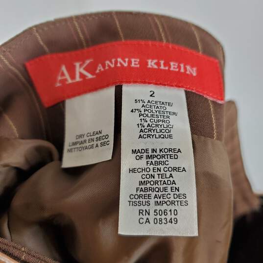 Anne Klein Women Brown Stripe Mini Skirt NWT sz 2 image number 4