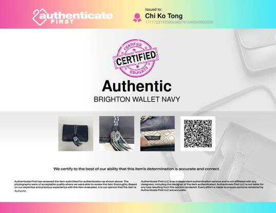 Authentic Brighton Navy Mini Crossbody Wallet image number 8