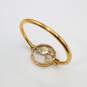 Marc Jacobs Gold - Tone Enamel Multi Gemstone Floating Charms Tension 7 In Bangle Bracelet 31.9g image number 4