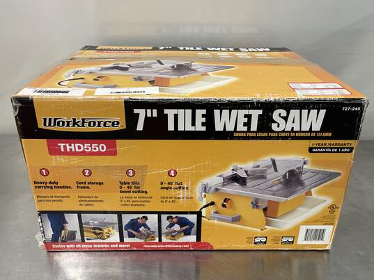 Workforce THD550 Yellow Silver Corded Electric Handheld Tile Saw image number 2