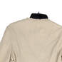 Womens Gray Long Sleeve Collarless Ruffle Full-Zip Jacket Size 4 image number 4