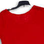 Women's Red Grumpy Short Sleeve Round Neck Graphic Pullover T-Shirt Size L image number 4