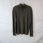 Untuck It Olive Green 1/4 Zip Extra Fine Merino Wool Pullover MN Size M image number 1