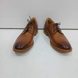 Mens Adler 80944 Brown Leather Almond Toe Lace Up Oxford Dress Shoes Size 8.5