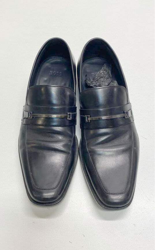Boss Hugo Boss Leather Dress Loafers Black 10 image number 5