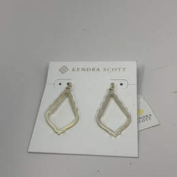 Designer Kendra Scott Sophia Gold-Tone Fish Hook Classic Drop Earrings
