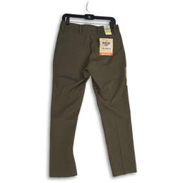 NWT Mens Brown Flat Front Pockets Straight Leg Chino Pants Size 30x30 alternative image