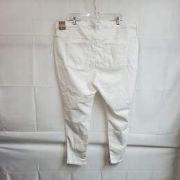 Madewell White Cotton Blend High Rise Raw Hem Skinny Jean WM Size W 36 NWT alternative image