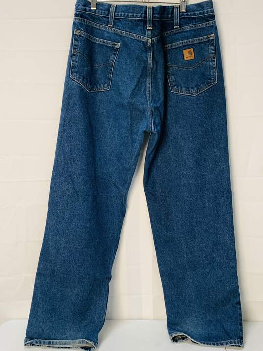 Men's Blue Carhartt Jeans Size:40x32 image number 1