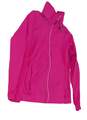 Womens Pink Long Sleeve Activewear Full Zip Jacket Size Medium image number 1