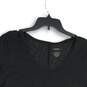 NWT Gottex Studio Womens Black Scoop Neck Short Sleeve Blouse Top Size Small image number 3