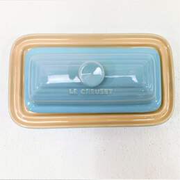 Le Creuset Stoneware Butter Dish w/ Lid  Full Size Turquoise alternative image