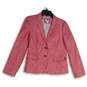 Womens Pink Heather Long Sleeve Notch Lapel Lined Two-Button Blazer Size 8 image number 1