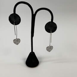 Designer Juicy Couture Silver-Tone Engrave Heart Fashion Drop Earrings alternative image