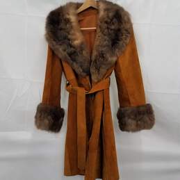 Leather Jacket w/ Mink Fur Trim
