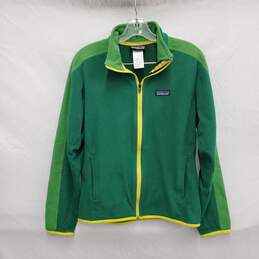 VTG Patagonia MN's Green & Yellow Fleece Sweat Jacket Size SM