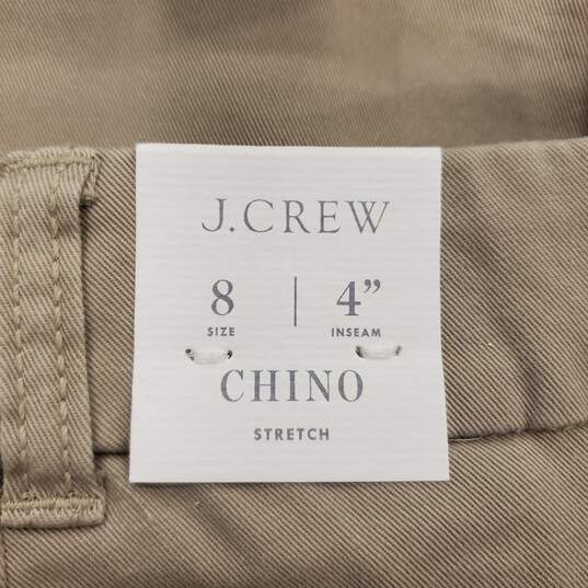J Crew Women Chino Beige Shorts SZ 8 NWT image number 3