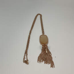 Designer Kendra Scott Rayne Gold-Tone Tassel Pendant Necklace w/ Dust Bag alternative image