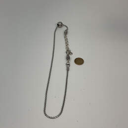 Designer Brighton Silver-Tone Wheat Chain Rhinestone Beaded Charm Necklace alternative image