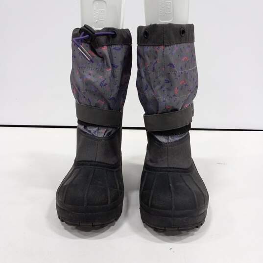 Columbia Snow Boots Black/Purple/Pink Size 5 image number 4